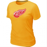 Detroit Red Wings Women's Team Logo Short Sleeve T-Shirt - Yellow