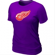 Detroit Red Wings Women's Team Logo Short Sleeve T-Shirt - Purple