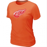 Detroit Red Wings Women's Team Logo Short Sleeve T-Shirt - Orange