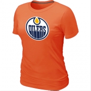 Edmonton Oilers Women's Team Logo Short Sleeve T-Shirt - Orange
