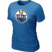 Edmonton Oilers Women's Team Logo Short Sleeve T-Shirt - Light Blue