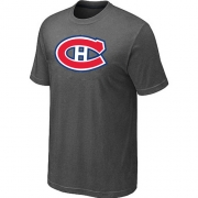 Montreal Canadiens Mens Team Logo Short Sleeve T-Shirt - Dark Grey
