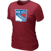 New York Rangers Women's Team Logo Short Sleeve T-Shirt - Red