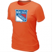 New York Rangers Women's Team Logo Short Sleeve T-Shirt - Orange