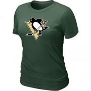 Pittsburgh Penguins Women's Team Logo Short Sleeve T-Shirt - Dark Green