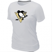 Pittsburgh Penguins Women's Team Logo Short Sleeve T-Shirt - White