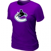Vancouver Canucks Women's Team Logo Short Sleeve T-Shirt - Purple