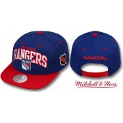 Mitchell and Ness New York Rangers Stitched Snapback Hats Blue