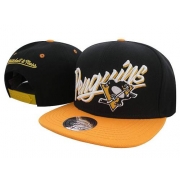 Mitchell and Ness Pittsburgh Penguins Stitched Snapback Hats Black