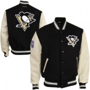 Reebok Pittsburgh Penguins 2014 Stadium Series Coaches Full Button Jacket - Black