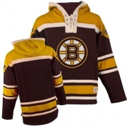 Reebok EDGE Old Time Hockey Boston Bruins Blank Black Sawyer Hooded Sweatshirt Authentic with Stanley Cup Finals Jersey