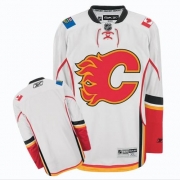 Reebok EDGE Calgary Flames Authentic Blank White Jersey