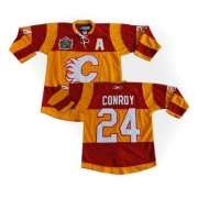Reebok EDGE Calgary Flames Craig Conroy 2011 Winter Classic Vintage Red/Orange Authentic Jersey