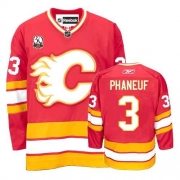 Reebok EDGE Calgary Flames Dion Phaneuf Red Authentic Jersey with 30TH Patch