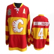 Reebok EDGE Calgary Flames Jay Bouwmeester 2011 Winter Classic Vintage Red/Orange Authentic Jersey