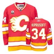 Reebok EDGE Calgary Flames Miikka Kiprusoff Red Authentic Jersey with 30TH Patch