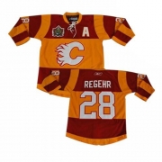Reebok EDGE Calgary Flames Robyn Regehr 2011 Winter Classic Vintage Red/Orange Authentic Jersey