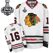 Reebok Chicago Blackhawks Andrew Ladd Premier White With Stanley Cup Finals Jersey