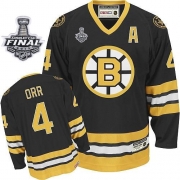 CCM Boston Bruins Bobby Orr Black Authentic Throwback with Stanley Cup Finals Jersey