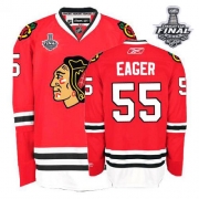 Reebok EDGE Chicago Blackhawks Ben Eager Authentic Red With Stanley Cup Finals Jersey