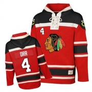 Reebok EDGE Old Time Hockey Chicago Blackhawks Bobby Orr Red Sawyer Hooded Sweatshirt Authentic Jersey