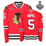 Reebok EDGE Chicago Blackhawks Brent Sopel Authentic Red With Stanley Cup Finals Jersey
