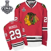 Reebok EDGE Chicago Blackhawks Bryan Bickell Red Authentic With Stanley Cup Finals Jersey