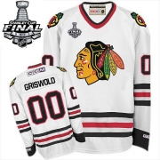 CCM Chicago Blackhawks Clark Griswold White Throwback Authentic With Stanley Cup Finals Jersey