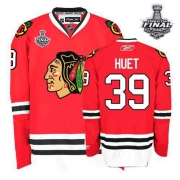 Reebok EDGE Chicago Blackhawks Cristobal Huet Authentic Red With Stanley Cup Finals Jersey