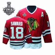 CCM Chicago Blackhawks Denis Savard Authentic Red Throwback With Stanley Cup Finals Jersey